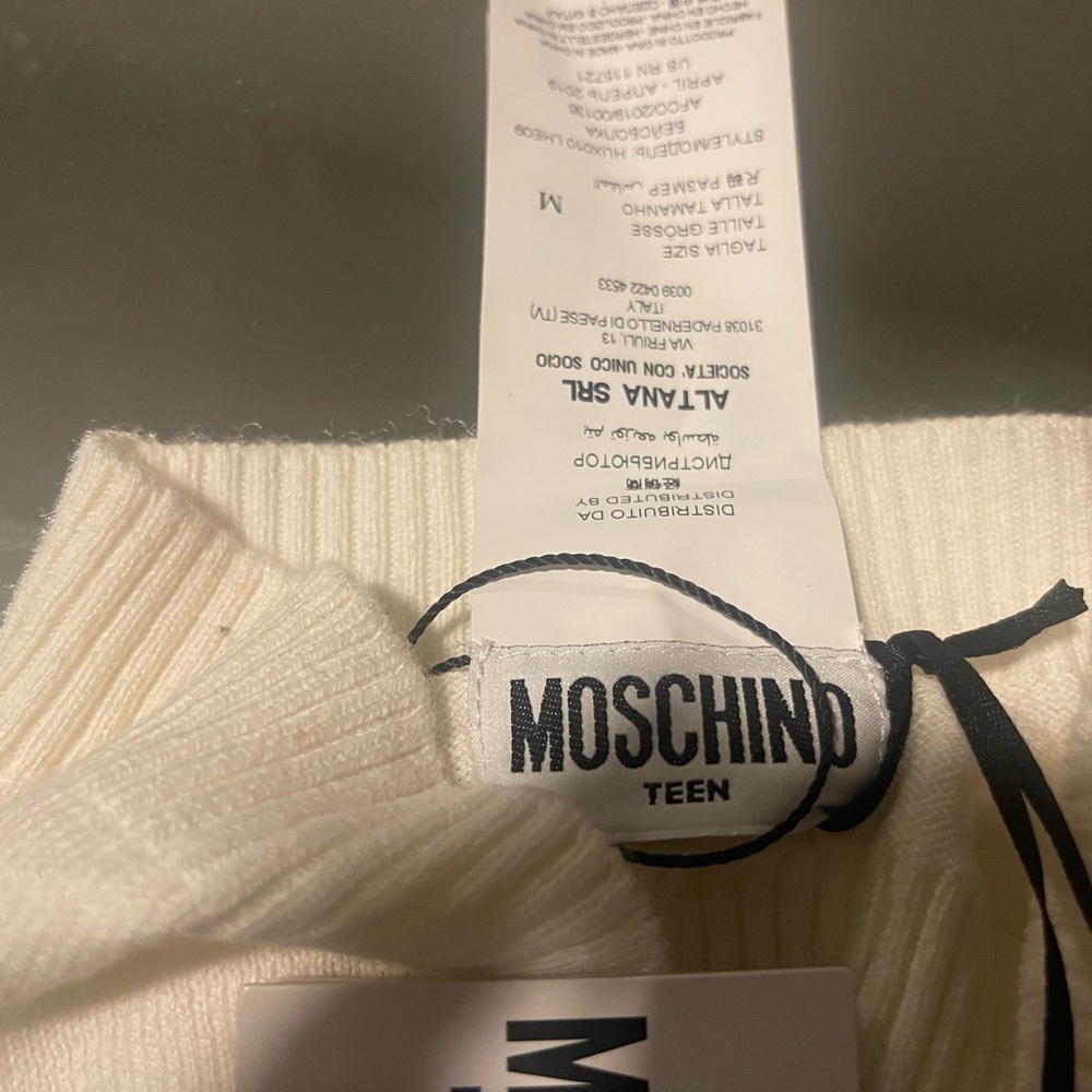 Moschino Teen White Beanie